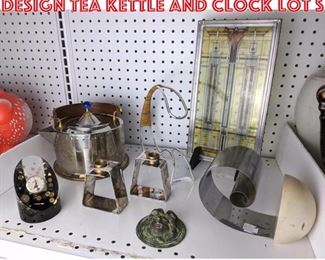 Lot 2466 Michael Graves Alessi Design tea kettle and clock lot S