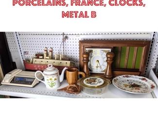 Lot 2470 Georges Briard lot, porcelains, France, clocks, metal b