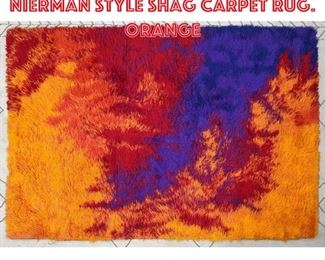 Lot 2484 6 8x4 7 Colorful Nierman Style Shag Carpet Rug. Orange