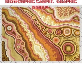 Lot 2500 6 x4 2 Modernist biomorphic carpet. Graphic design.