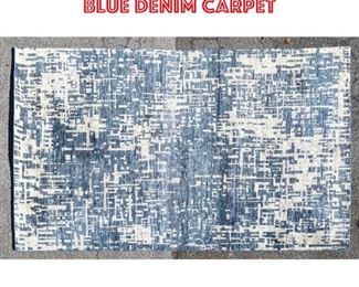Lot 2507 12 x9 Distressed style blue denim carpet