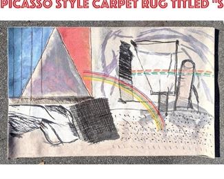 Lot 2508 6 4x8 3 CALMAN SHEMI Picasso style Carpet Rug titled S