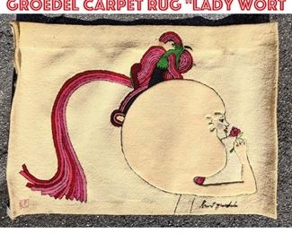 Lot 2509 3 6x5 Edward Fields BURT GROEDEL Carpet Rug Lady Wort
