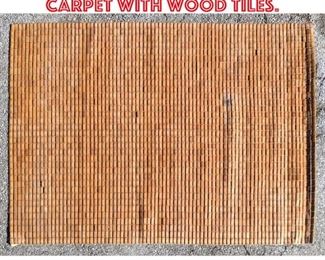 Lot 2510 4 11x7 3 Woven flat weave carpet with wood tiles.