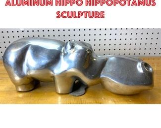 Lot 2526 David Parkin Cast Aluminum Hippo Hippopotamus Sculpture