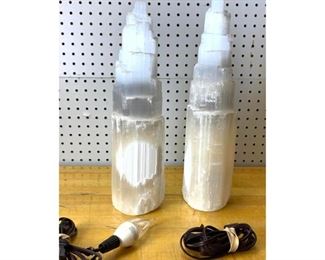 Lot 2532 2pc Natural Stone Lamps.