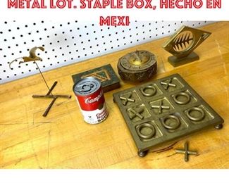 Lot 2539 Mid Century Modern Metal Lot. Staple box, Hecho en Mexi