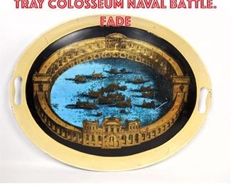 Lot 2550 Piero Fornasetti Oval Tray Colosseum Naval Battle. Fade