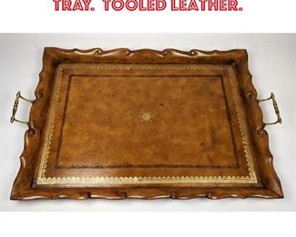 Lot 2559 MAITLAND SMITH Serving Tray. Tooled Leather.