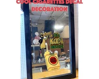 Lot 2561 Large Wall Mirror with COOL Cigarettes decal decoration