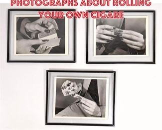 Lot 2564 Set 3 Vintage Photographs About Rolling Your Own Cigare