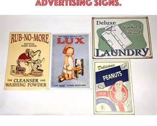 Lot 2572 4 contemporary tin advertising signs.