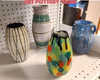 Lot 2578 Shelf lot 4pc European art pottery vases