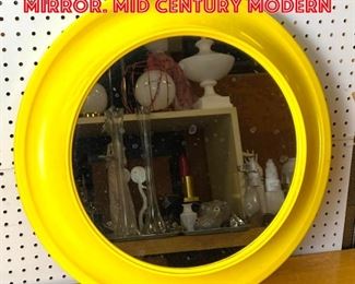 Lot 2582 Yellow Plastic Wall Mirror. Mid Century Modern