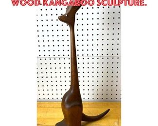 Lot 2588 Mid Century Modern Wood Kangaroo Sculpture.