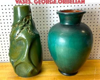 Lot 2596 2 Large Art Pottery Vases. George Orbelian