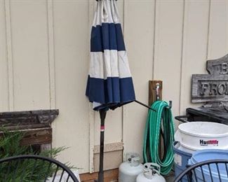 (1) Outdoor Umbrella With Stand