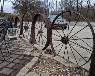 Wheel Fencing, In Concrete, Welded Together, Buyer Responsible For Removal