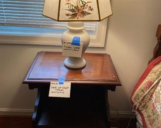 #11A	   Night Stand	                  20" x 26" x 14"                                                                           
#12A	   Table Lamp - Floral Shade
