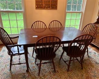 #21	Tom Seely Cherry Dining Room Table                         
& 6 Chairs	    68" x 42"                  & 4 Leaves
