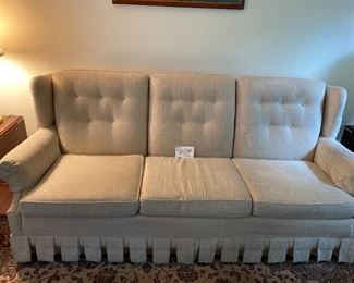 #32	3 Cushion Sofa - Off White in Color	                 81"

