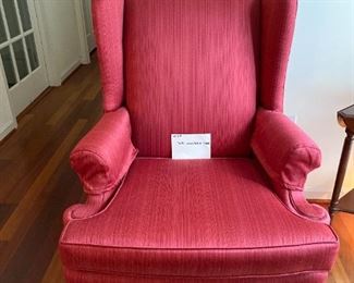 #38	Red Wing Back Chair
