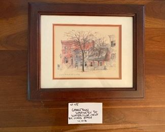 #45	Georgetown, DC Watercolor Print	      14" x 17"
