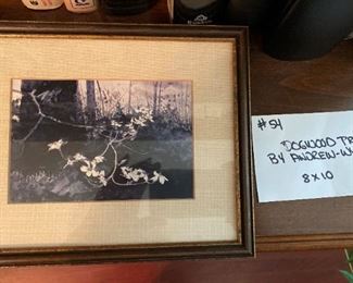 #54	Andrew Wyeth Framed Dogwood Print	        
                                                    10" x 8"
