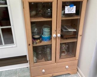 #59	Glass Front Double Door Cabinet	                        
                                    48" x 28" x 13.5"
