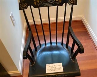 #72	Nichol's & Stone Child's Black Rocker
