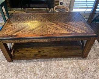 wooden coffee table 