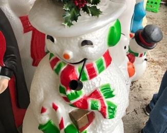 Vintage Blow mold Christmas Decorations