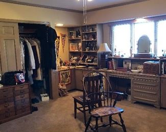 Antique chairs, primitives and nice lady’s coats
