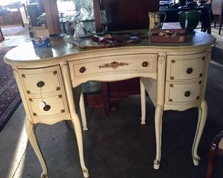 Small painted French-style dressing table