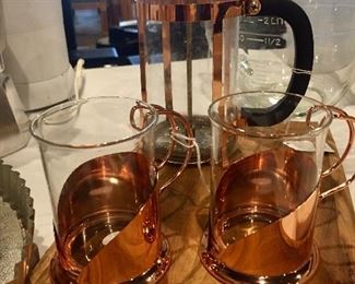 French glass coffee service