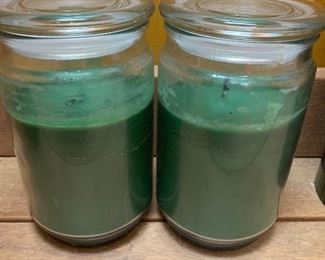 Two green candles - $10 