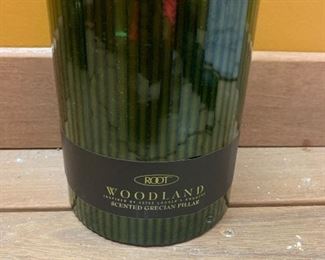 Large green brand new candle pillar- $8 