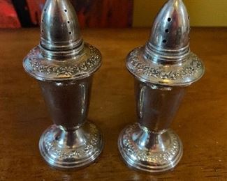 Crown- Sterling silver salt and pepper shakers- $25 