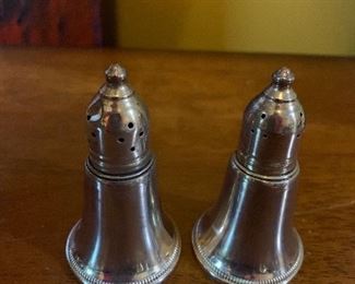 Sterling weighted salt and pepper shakers- $25 