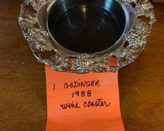 Silver plated Godinger 1988 wine coaster- $20 