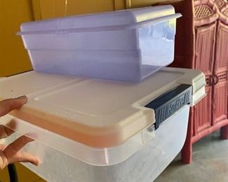 plastic organizing bins $6 