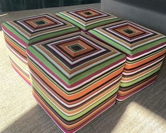 (4) square ottomans (will separate) $35.00 each