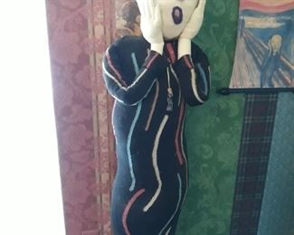 Handmade "Scream" cloth doll by Suzanne "Eden" Murphy.