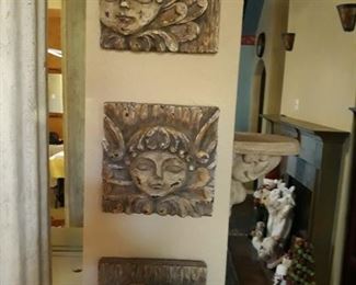 Ceramic wall art. Set of 3.