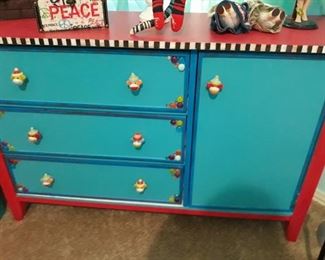 Child's dresser custom painted.