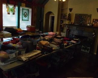 Tons and tons of fabric.