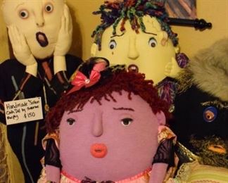 Handmade cloth dolls by Suzanne "Eden" Murphy.