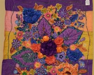 Handmade banner by Suzanne Murphy.