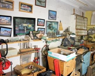 HUGE Selection of Vintage and Antique Tools, Craftsman Table Saw, Heavy Duty Craftsman Bench Grinder