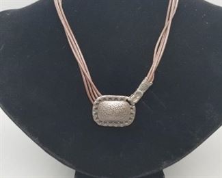 Corded Necklace with Sterling Pendant